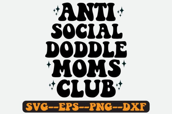 Anti Social Mama Club SVG: Retro Graphics for Crafts
