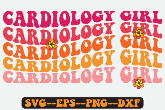 Cardiology Girl Quote Retro SVG Graphics for Crafts