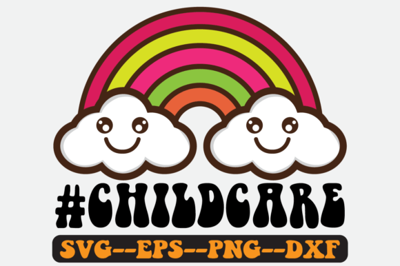 Childcare Uote Retro SVG Design for Crafts & Graphics