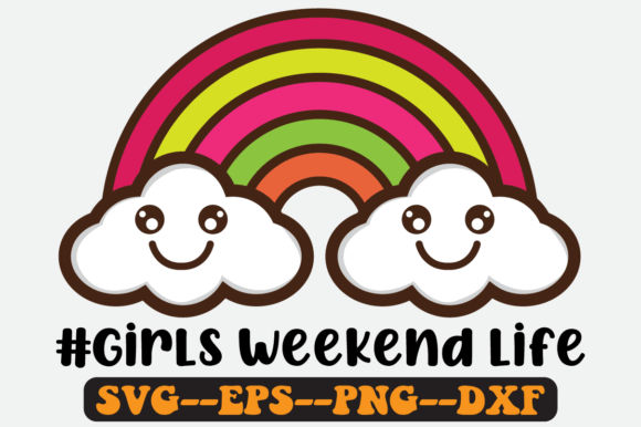 Girls Weekend Life Quote Retro Svg: Graphics for Crafts & Lifestyle Brands